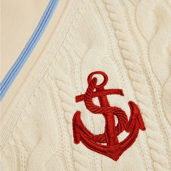 SANDRO Guilhem Logo-embroidered Wool-Cashmere V-Neck Sweater - Picture 4 of 6